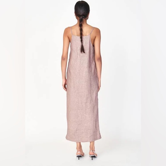 MIRTH COMO DRESS IN MUSHROOM LINEN SIZE SMALL - Picture 9 of 9